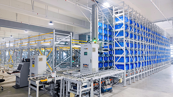 Miniload high speed stacker warehouse
