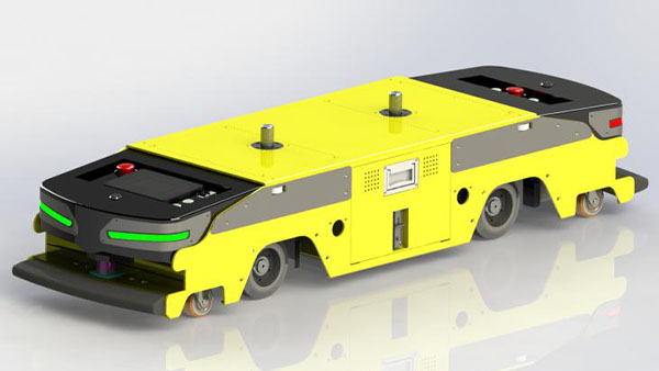 Bidirectional recessed AGV