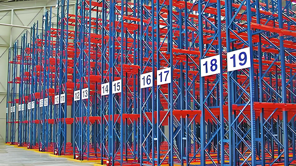 Narrow aisle rack