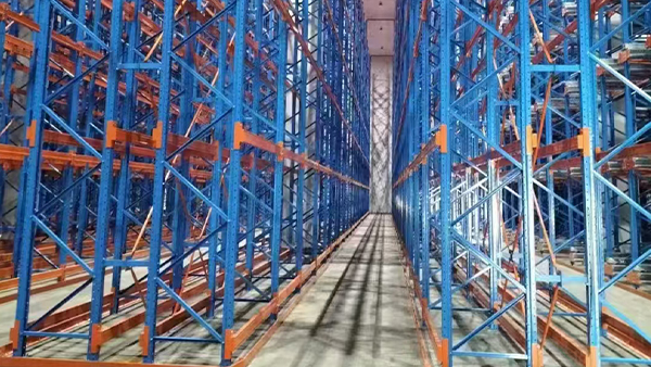 Narrow aisles + Shuttle-style shelves