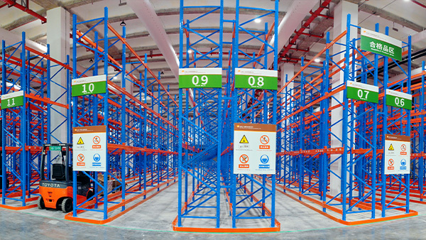 Narrow aisle rack