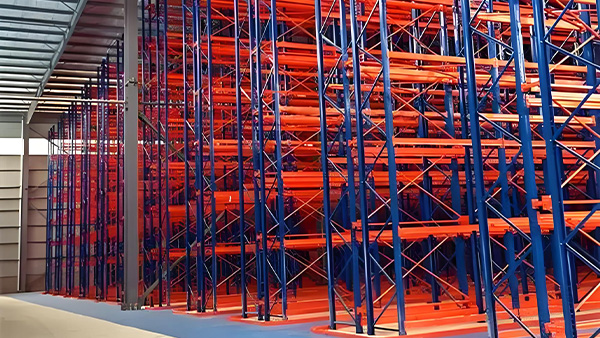 VNA warehouse - narrow alleyway elevated warehouse