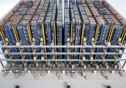 Stacker crane vertical storage warehouse - Production - Warehousing logistics solution