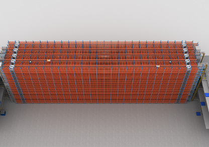 Bin-type multi-layer four-way shuttle vehicle dense storage vertical warehouse