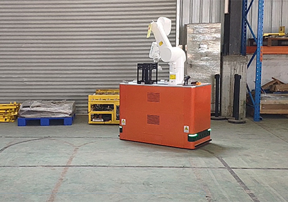 Composite robot AGV component picking and transportation