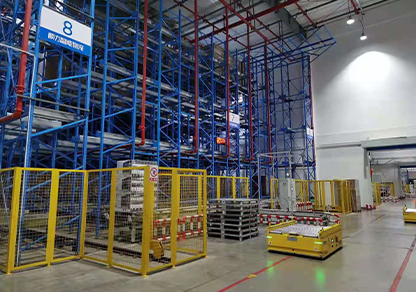 Roller-mounted AGV material transfer