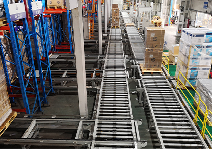 Roller conveyor line
