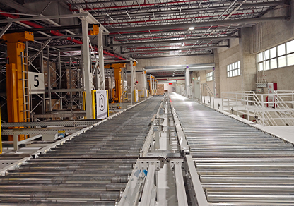 Roller conveyor line