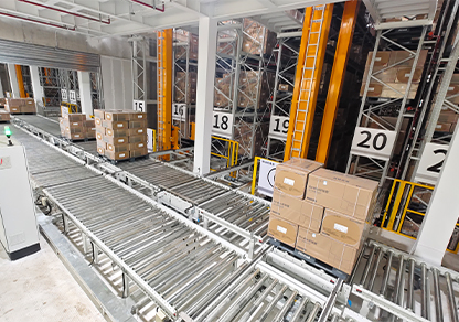 Roller conveyor line
