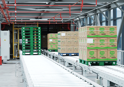 Roller conveyor line