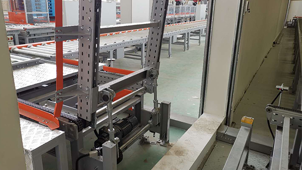 Chain conveyor line (foldable and reversible type)