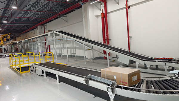 Paper box material box conveying line