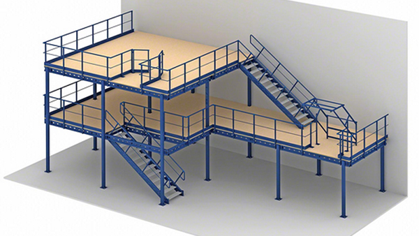 Flat warehouse shelving